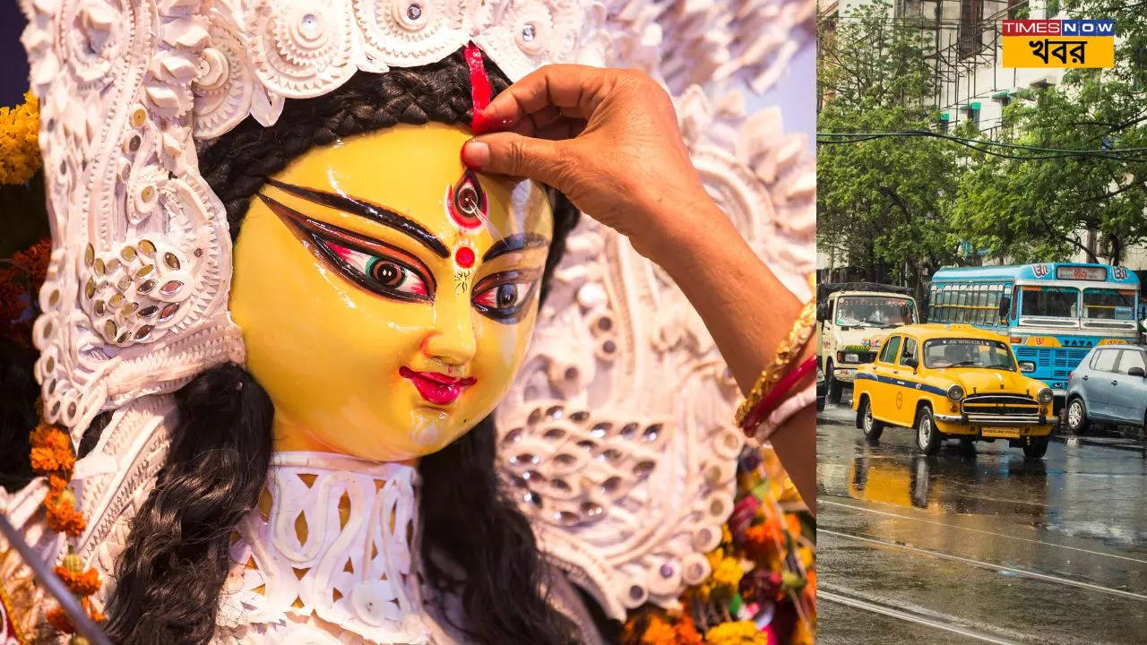 Durga Puja Weather Update moderate rain alert across west Bengal during durga puja