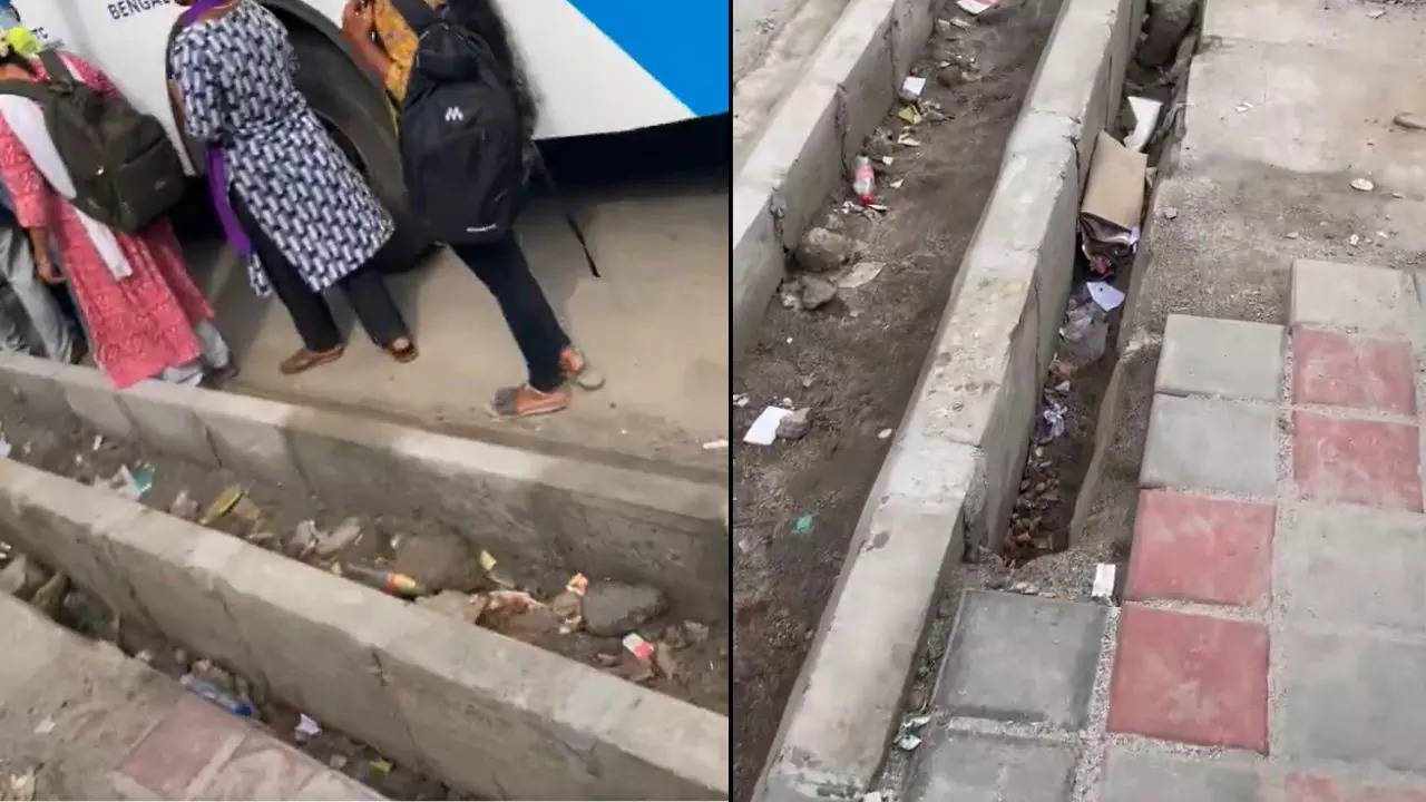 X User Shares Videos Of Footpaths In Bengaluru