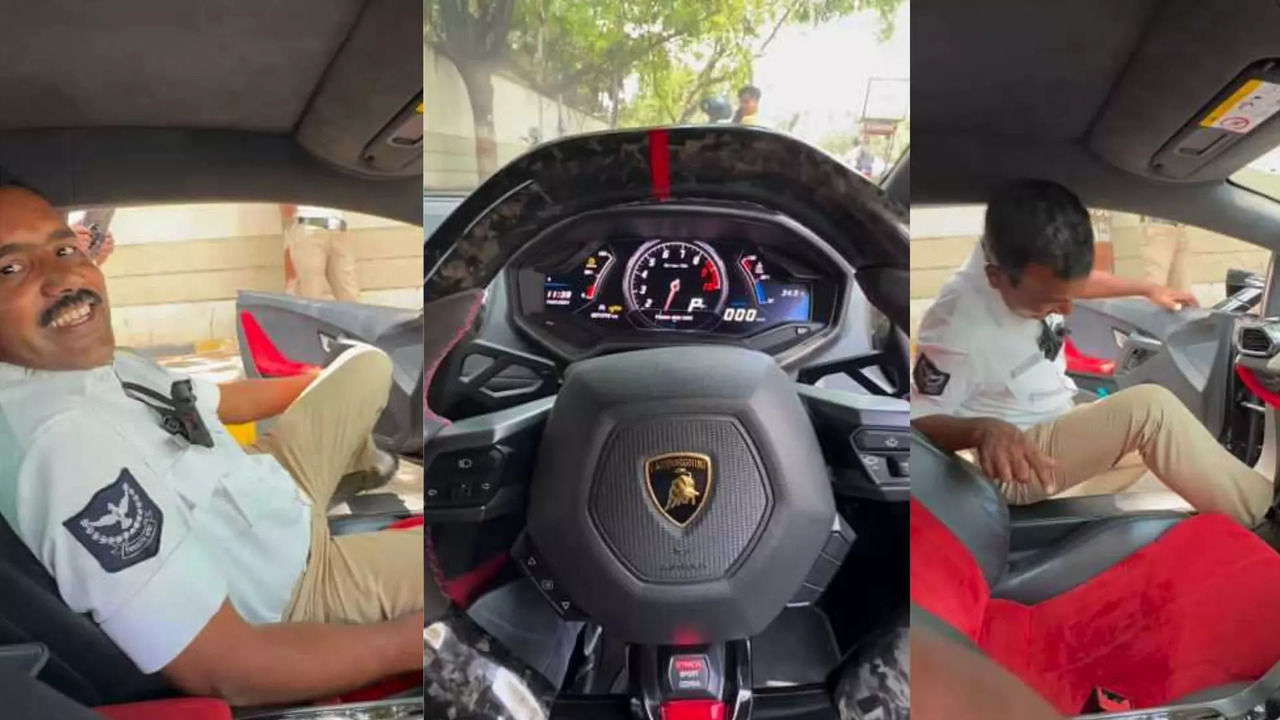 Hyderabad Cop Lambo Times Drive