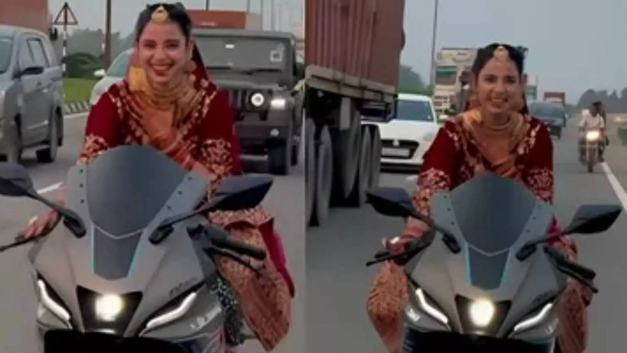 Bride Bike Viral Times Drive