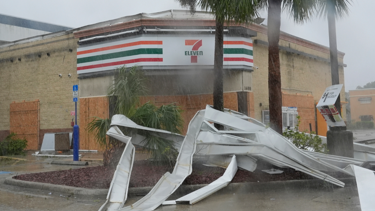 Damage caused by tornadoes ahead of Storm Milton