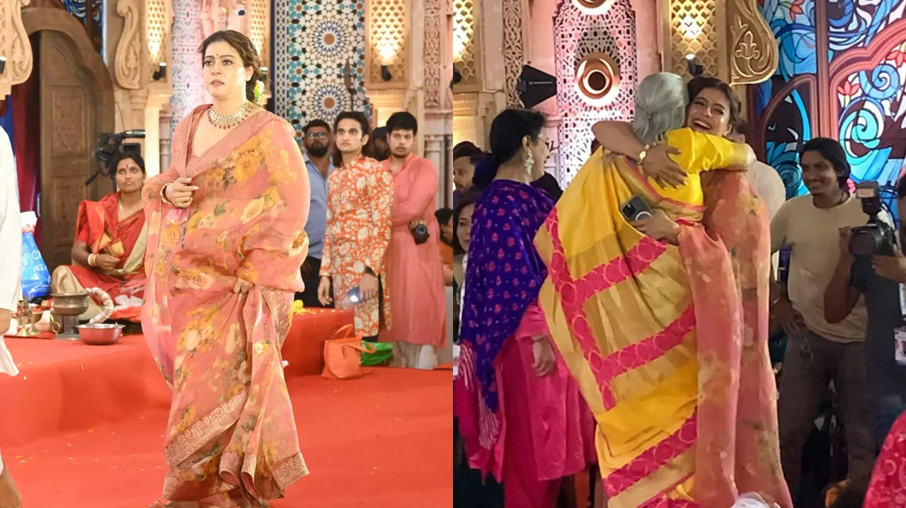 Durga Puja 2024: Jaya Bachchan Warmly Hugs Kajol At Pandal, Ayan Mukerji Poses For Paps