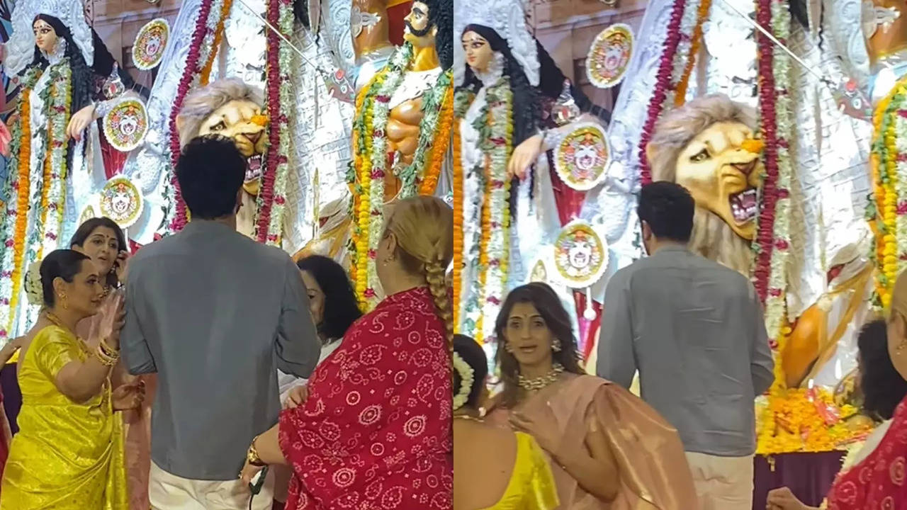 Ranbir Kapoor, Rani Mukerji Engage In Chit Chat As Actor Visits Durga Puja Pandal To Seek Blessings