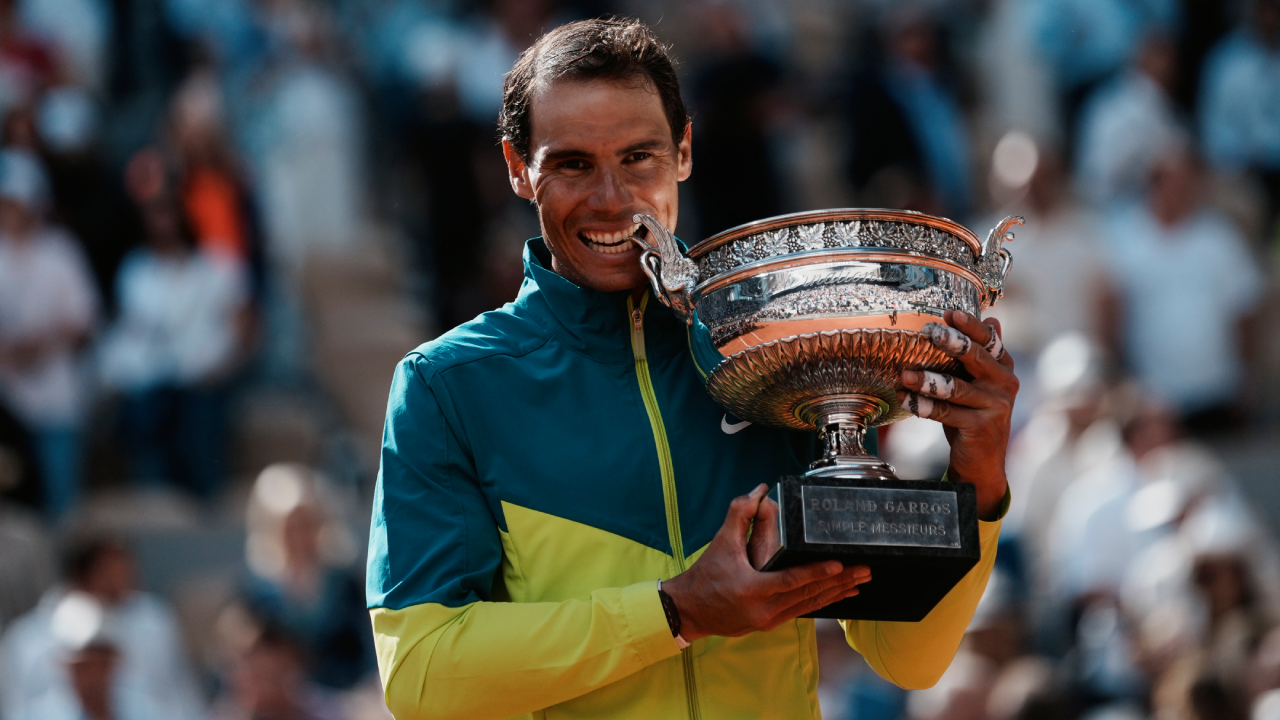 Rafael Nadal French Open trophy-AP