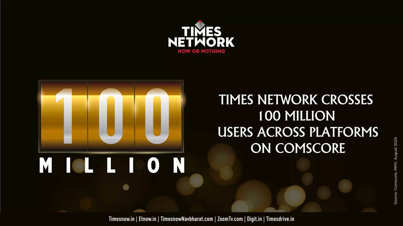 Times Network Crosses 100 million users across platforms on Comscore