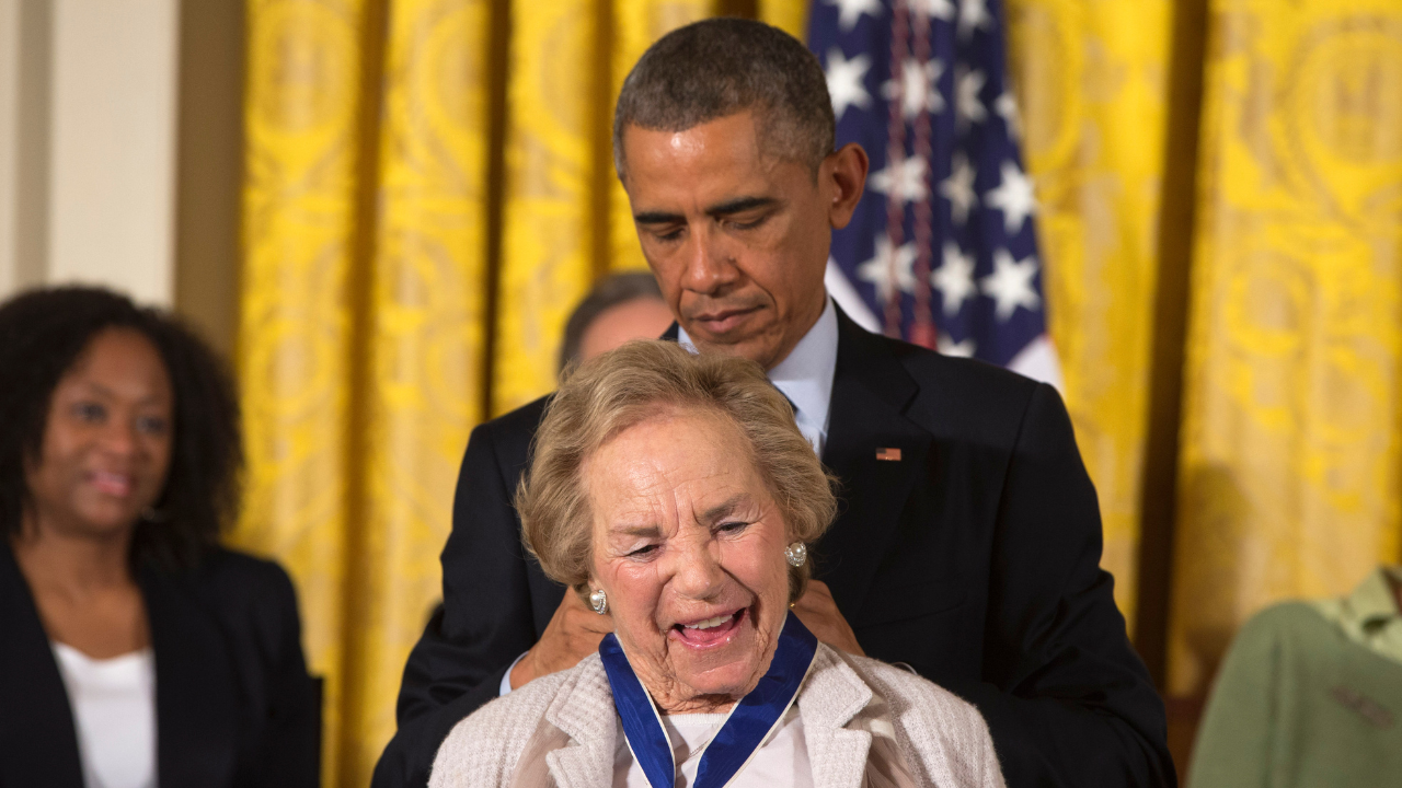 Ethel Kennedy and Barrack Obama