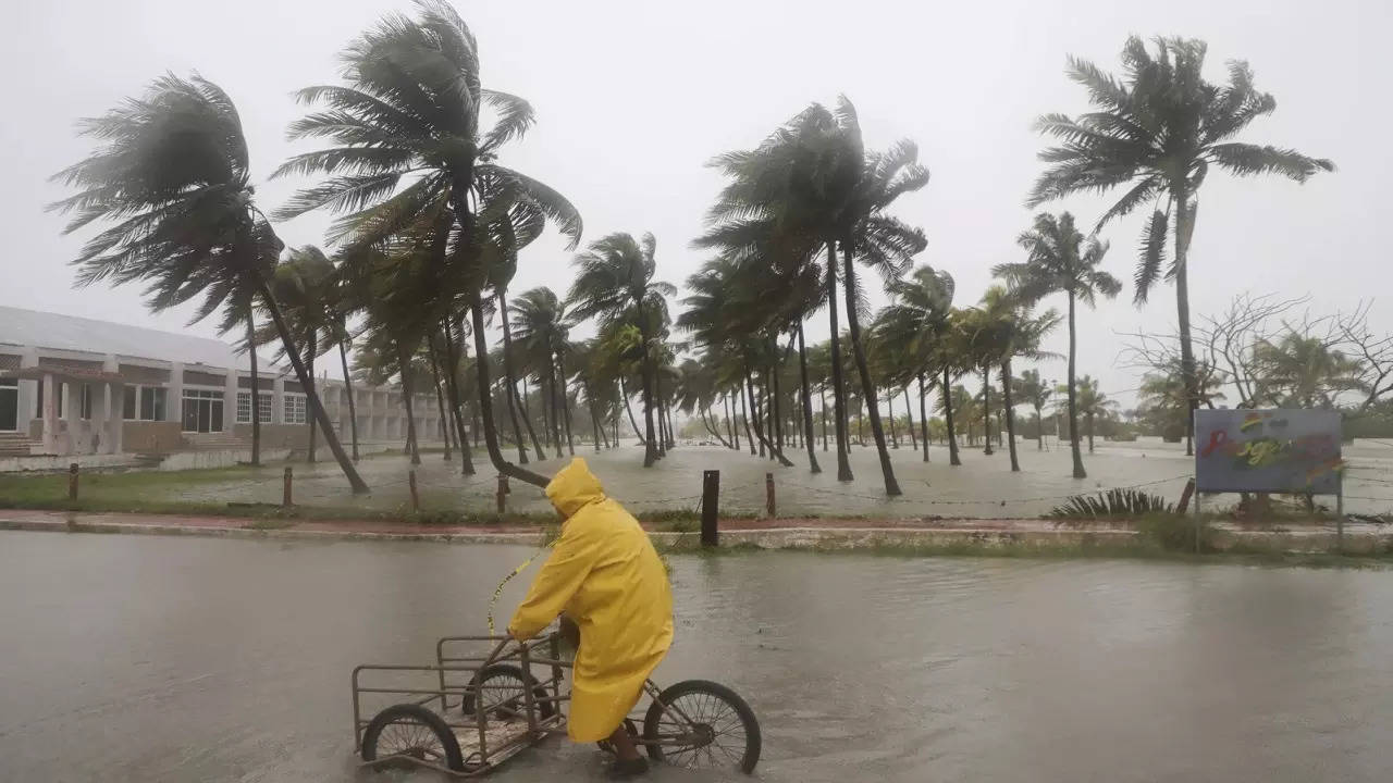 Florida Man Surfs On Waterlogged Road Amid Hurricane Milton Storm Surge, Video Viral