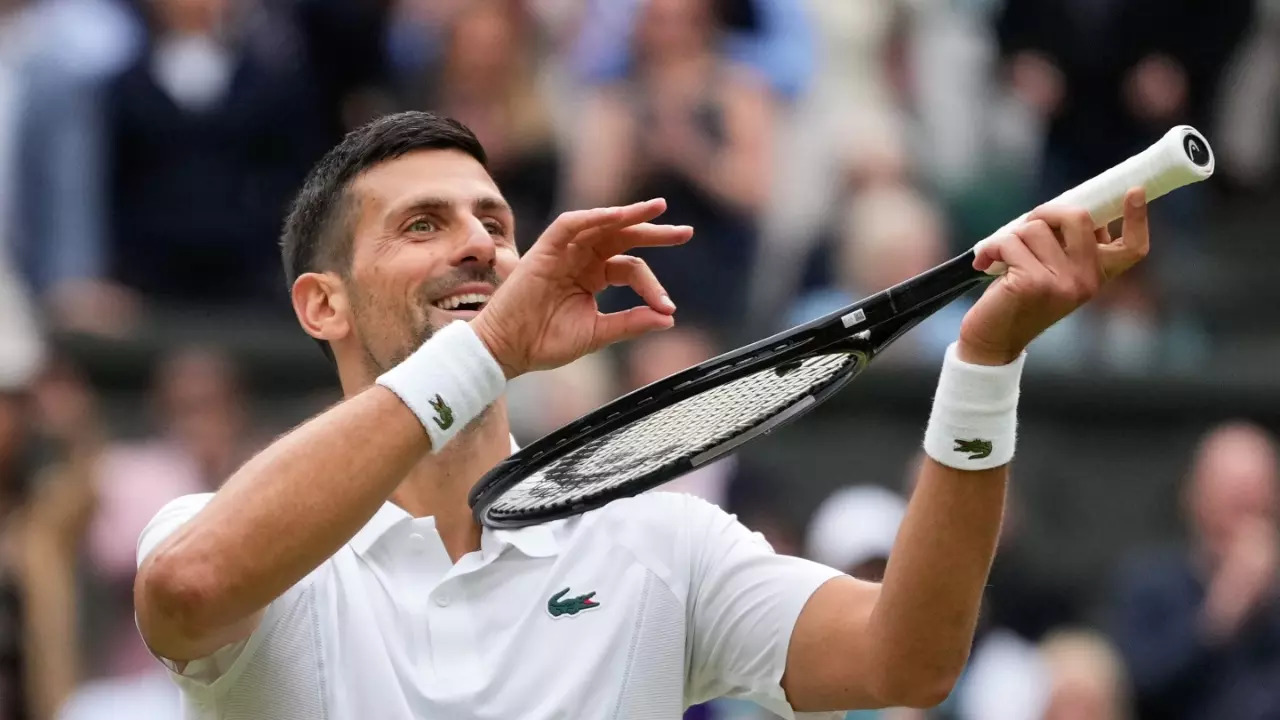 Novak Djokovic at the Wimbledon