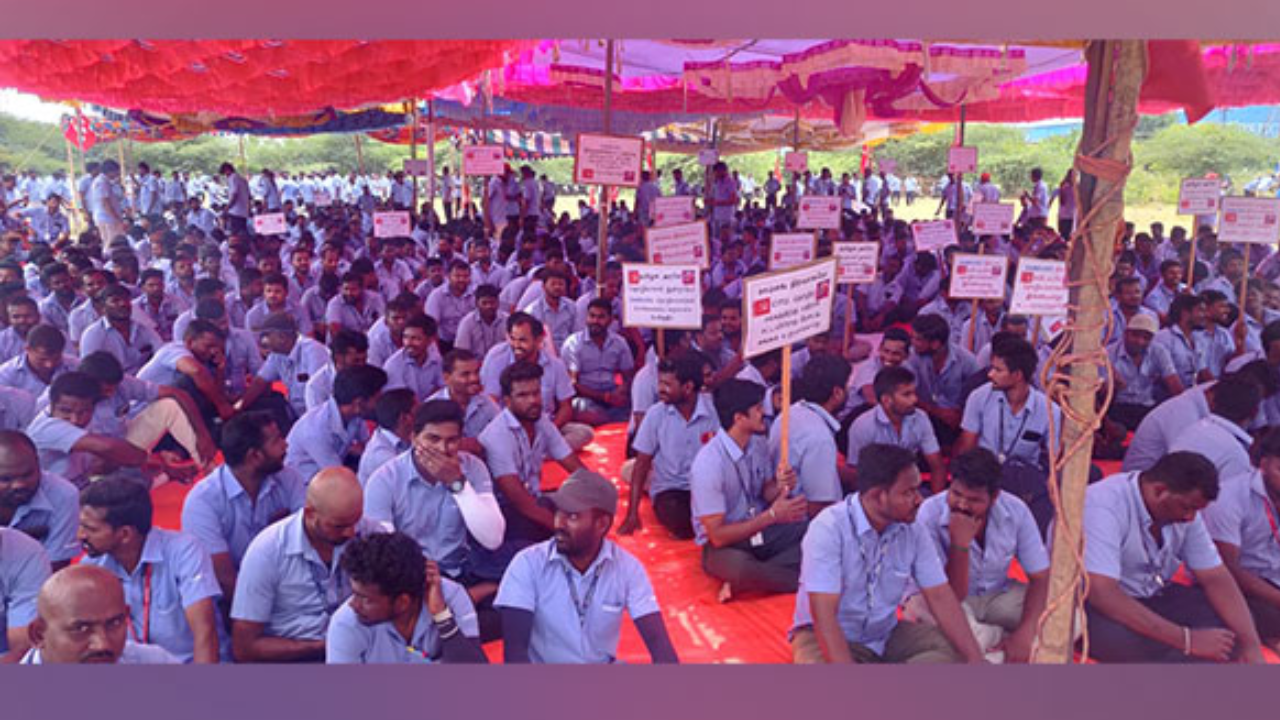 Samsung Workers' Strike in Tamil Nadu Enters Second Month Amid Protests and Arrests