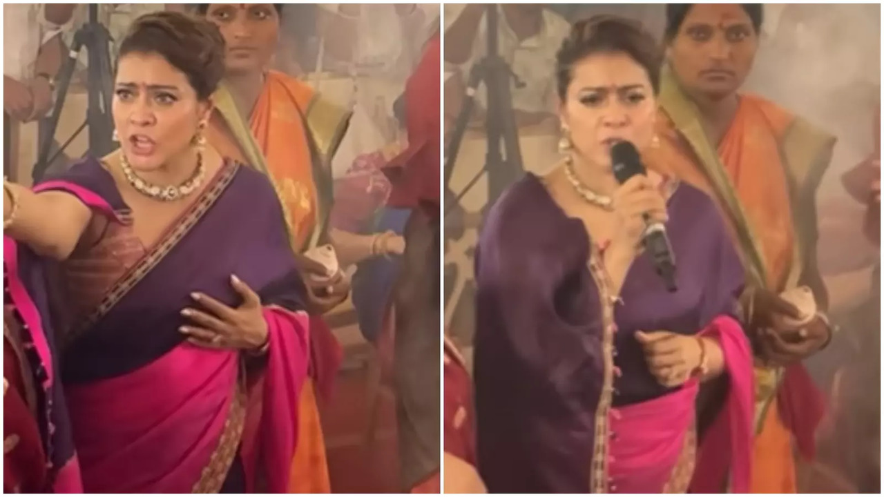 Kajol Yells 'Side Ho Jaiye' At Paps Wearing Shoes Inside Durga Puja Pandal: Have Respect - WATCH