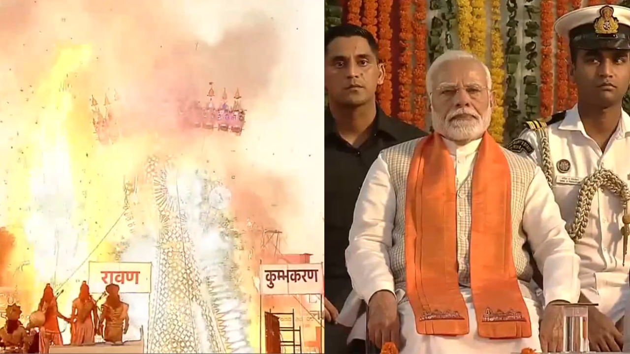 Breaking News LIVE  PM Modi Attends Dussehra Celebrations At Delhis Red Fort