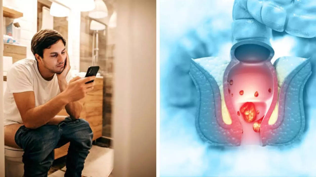 Avoid taking phone to toilet as it can cause hemorrhoids constipation