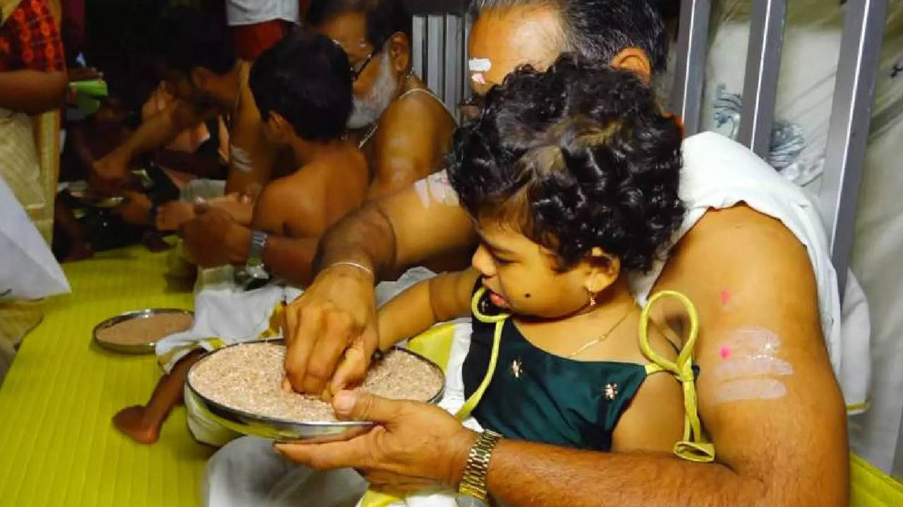 vijayadashami vidyarambham  celebrating literacy in kerala temples