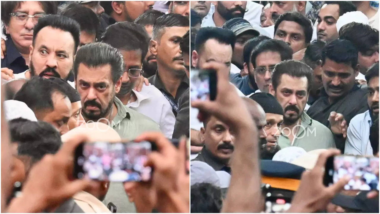 Baba Siddique Funeral: Bereaved Salman Khan Meets Family Of Late Politician Amid Tight Security