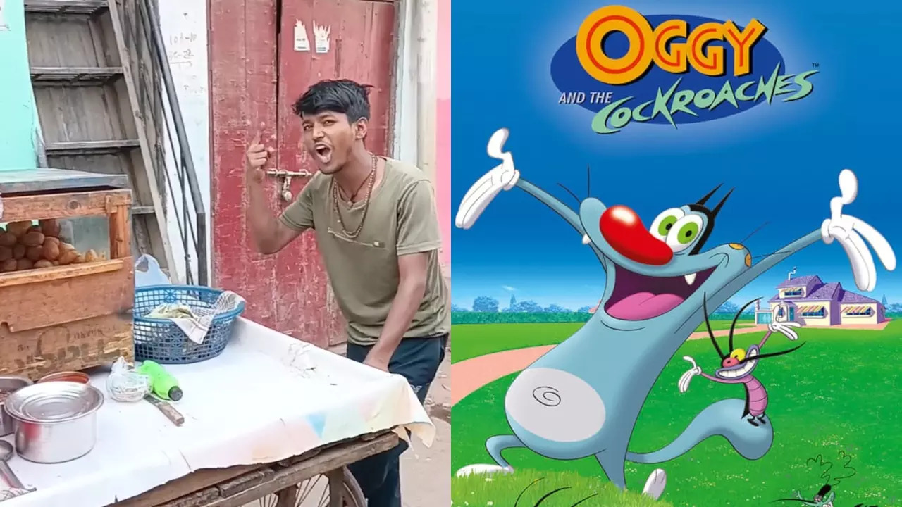 'Oggy and the cockroaches' mimicry sells his Pani Puri. | Courtesy: Jitender Kumar/Xilam