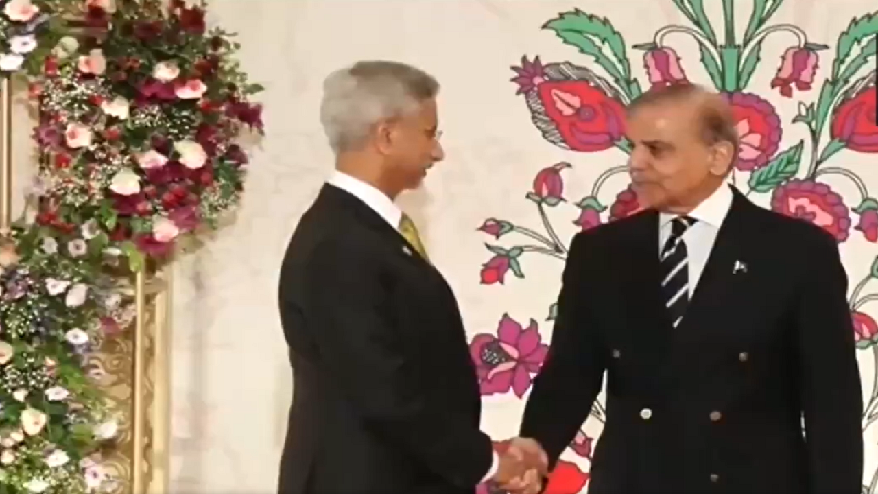 EAM S Jaishankar with Shehbaz Sharif