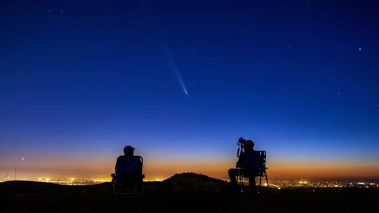 Comet Tsuchinshan-ATLAS, as observed from Boise, Idaho, USA, on October 14, 2024. | Courtesy: AP