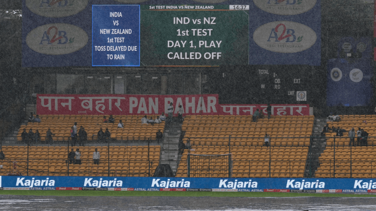 Bengaluru stadium rain AP