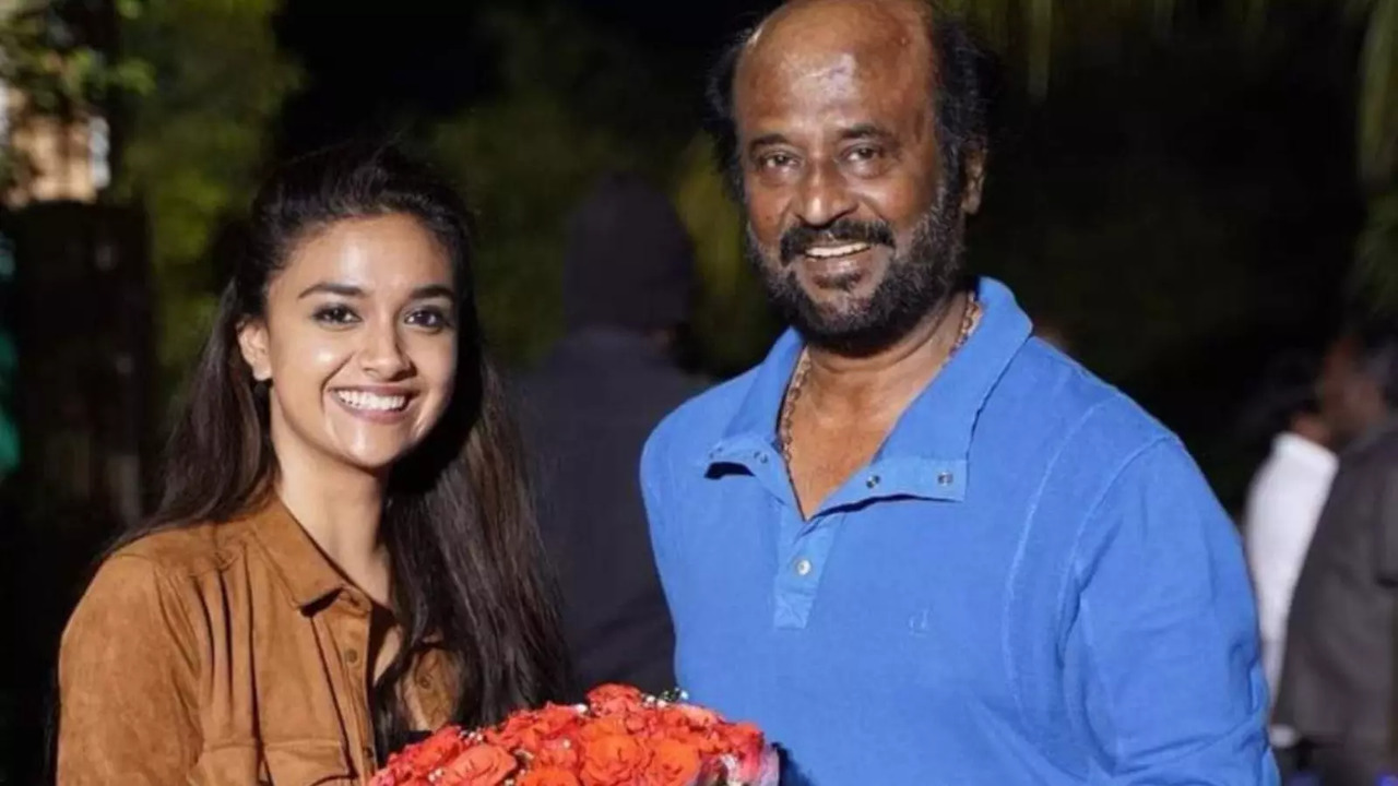 Keerthy Suresh and Rajinikanth