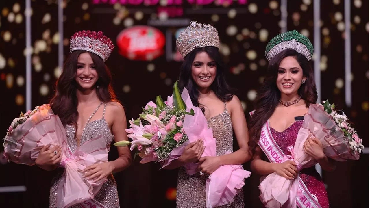 Nikita Porwal, Rekha Pandey, and Aayushi Dholakia Shine At 60th Femina Miss India 2024. Credit: Instagram/missindiaorg