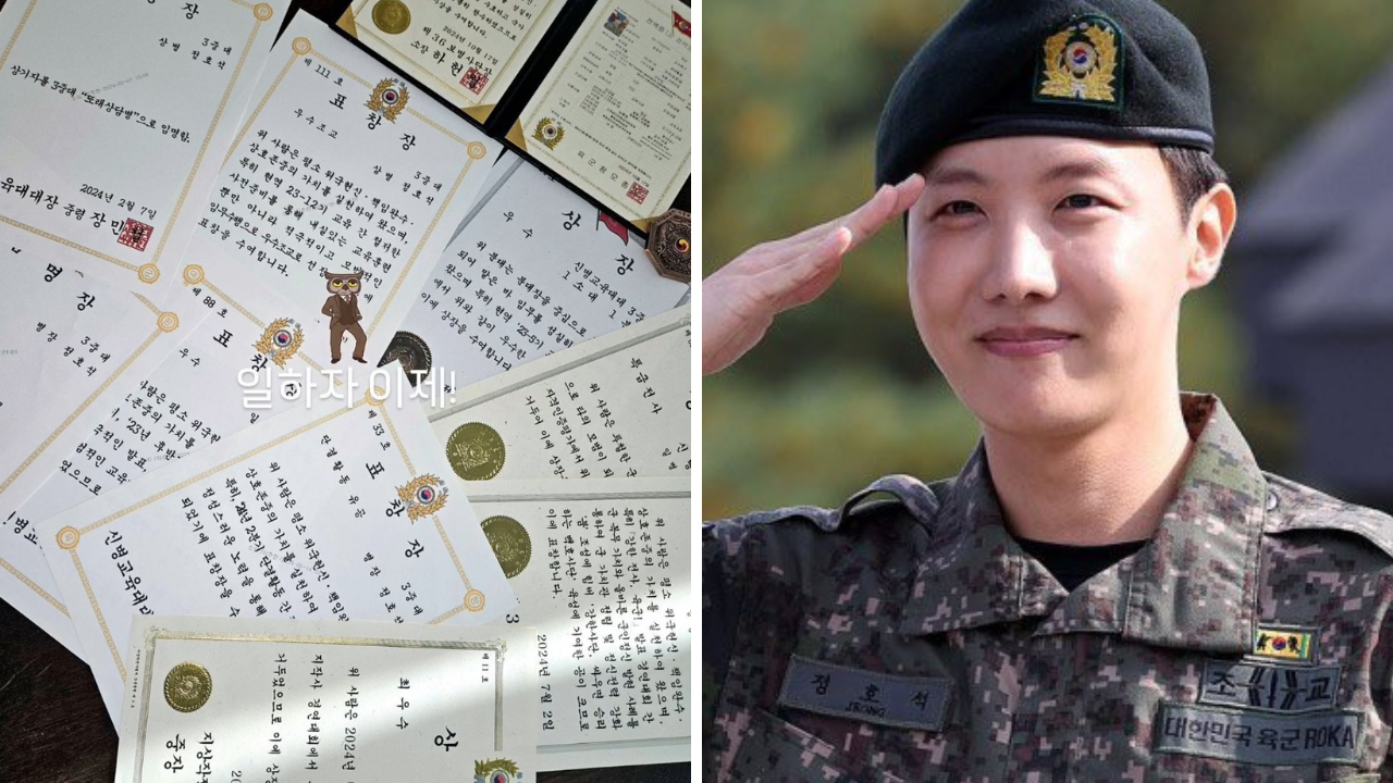 BTS' J-hope Shows Off His Countless Military Accolades Post Discharge