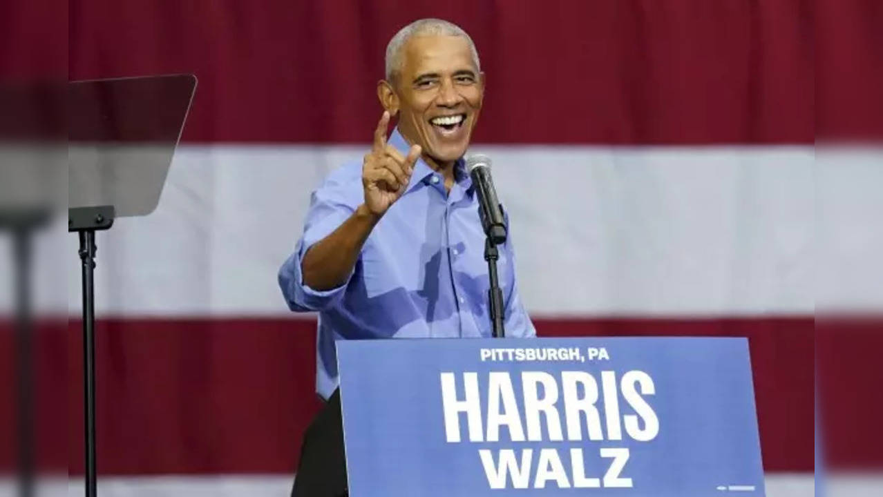 Former President Barack Obama At The Harris-Walz Rally