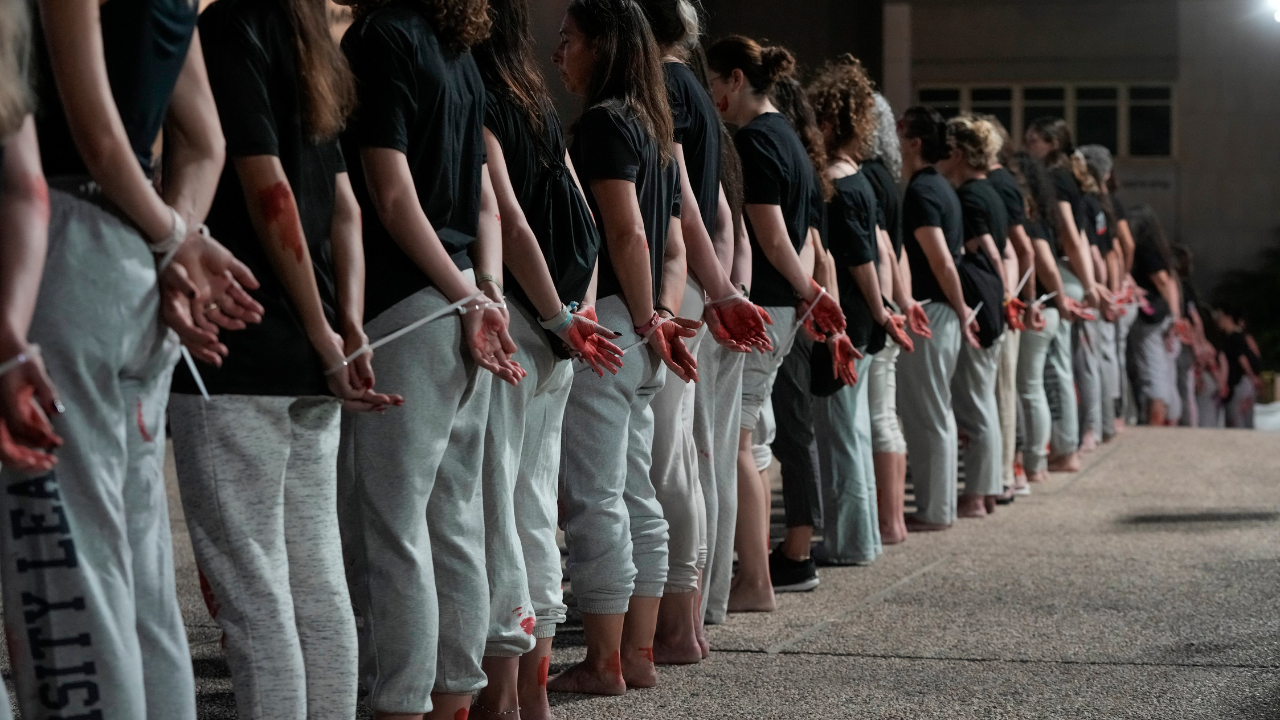 Women demonstrators in Tel Aviv, Israel