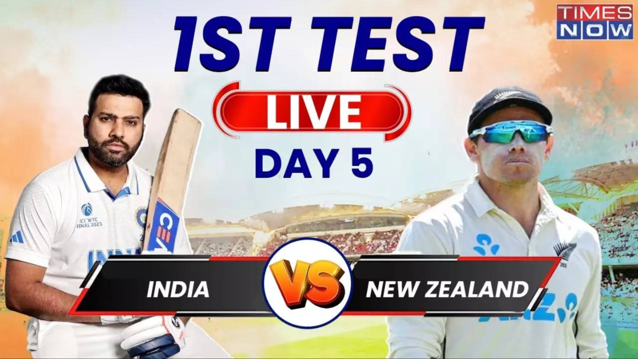 India vs New Zealand 1st Test Day 5 Highlights NZ Thrash IND By Eight Wickets Go 1-0 Up In Three-Match Test Series