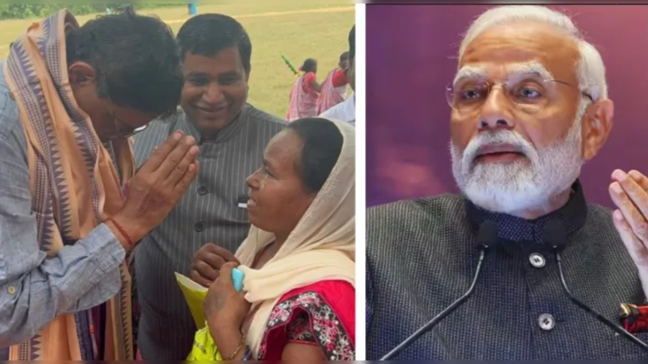 A woman handed Rs 100 to a BJP leader and asked him to give it to PM Modi