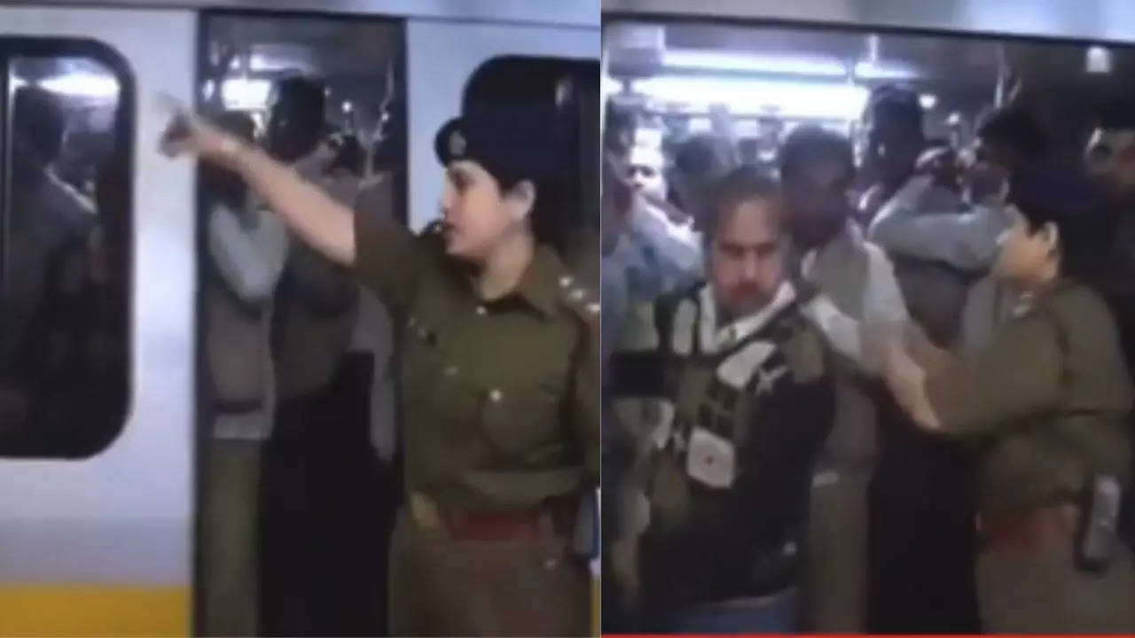 Delhi Metro: Viral Video Shows Female Cop Slapping Men Who Refused to Leave Women’s Coach