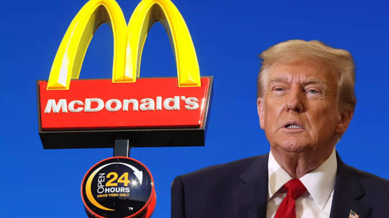 Donald Trump worked at a McDonald's outlet on Sunday