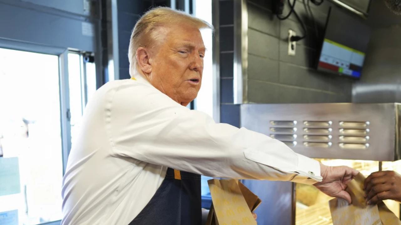 Donald Trump McDonald's Staged