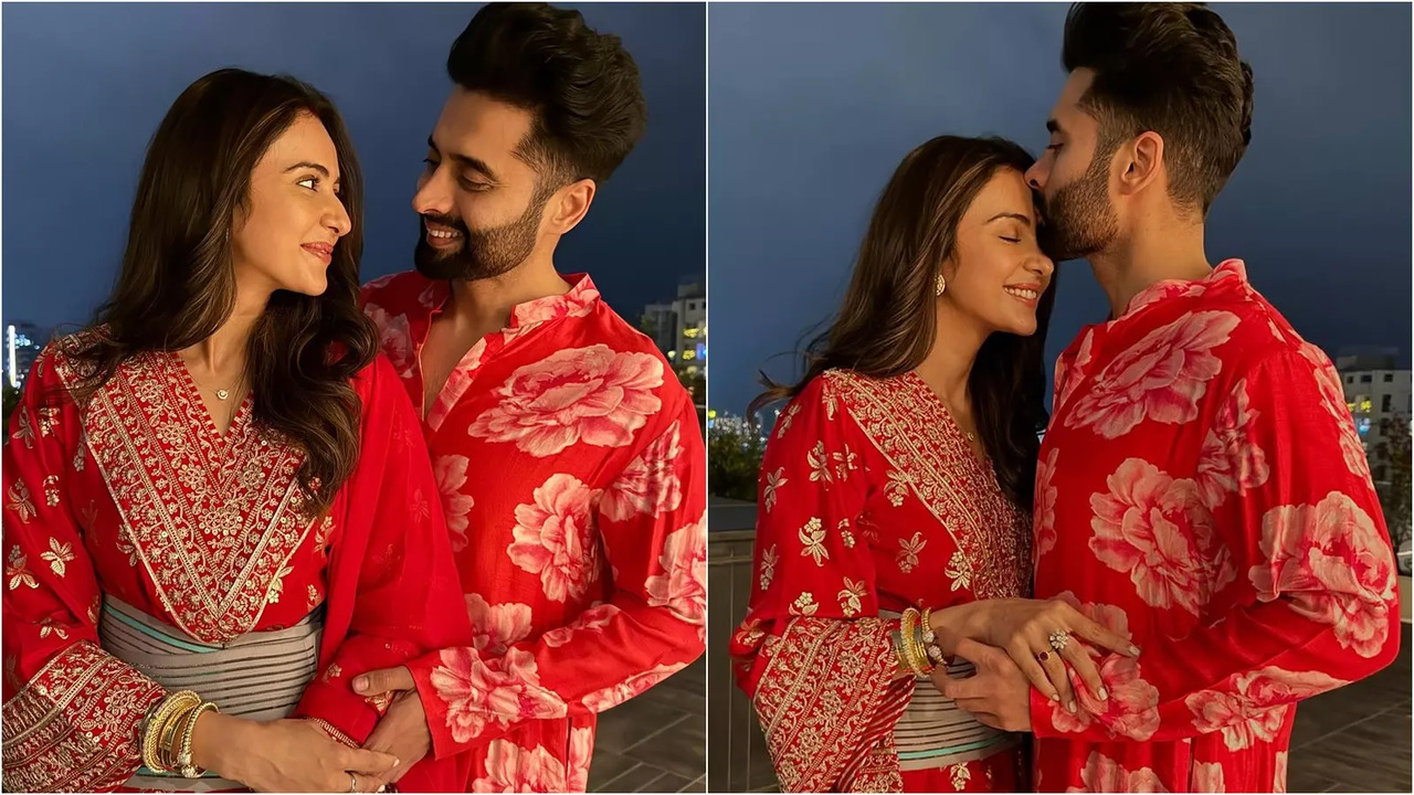 Rakul Preet Celebrates First Karwa Chauth Despite Back Injury, Shares Adorable Clicks With Jackky Bhagnani