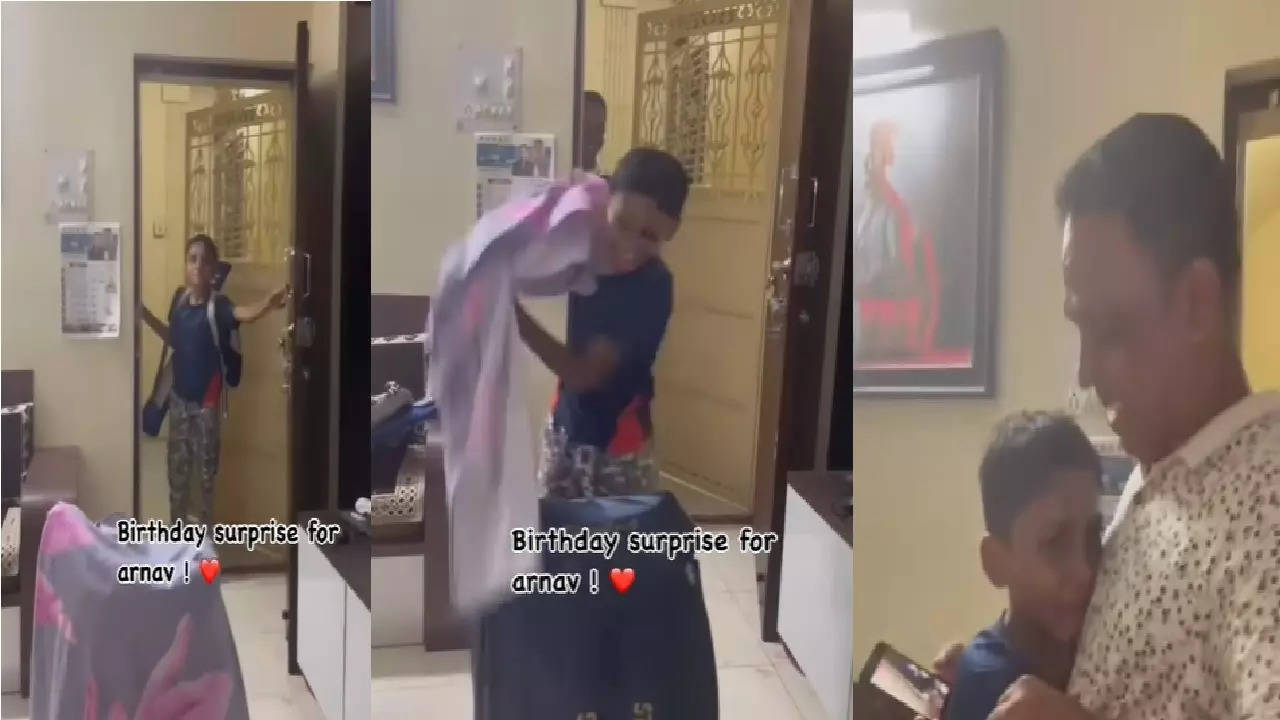 boy dancing after getting cricket kit viral video