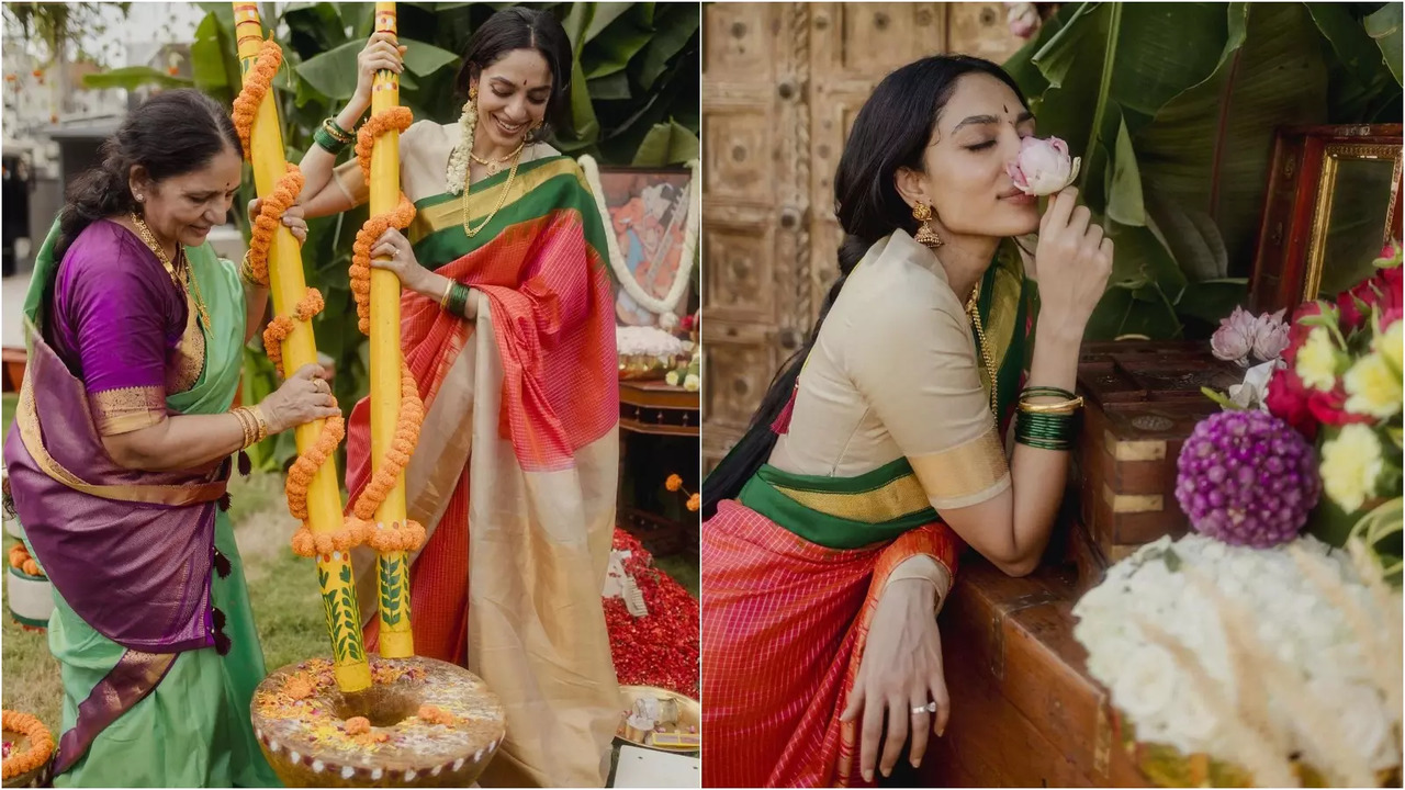 Sobhita Dhulipala And Naga Chaitanya Wedding Ceremonies Begin With Traditional Godhuma Raayi Pasupu Ritual