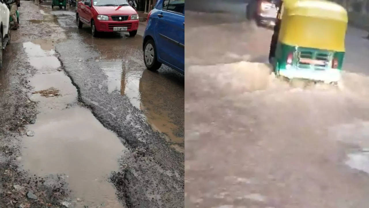 Waterlogging And Traffic Jams In Bengaluru Amid Heavy Rainfall