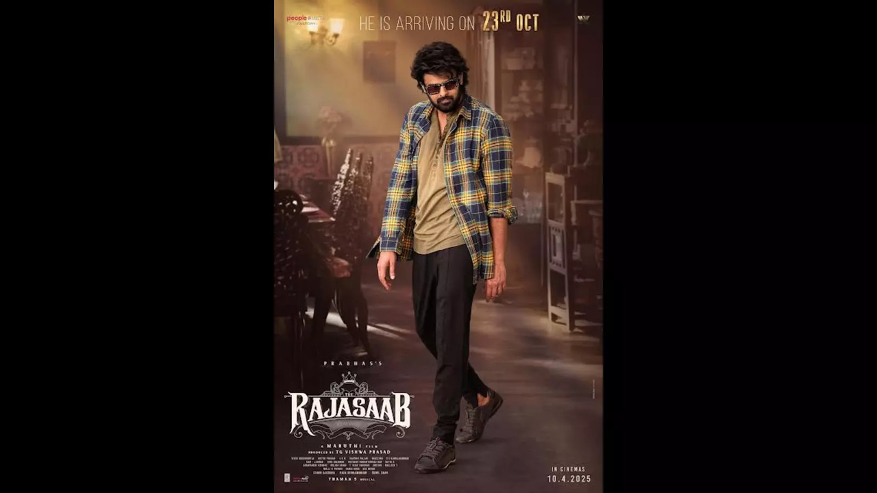 Prabhas raja saab new poster