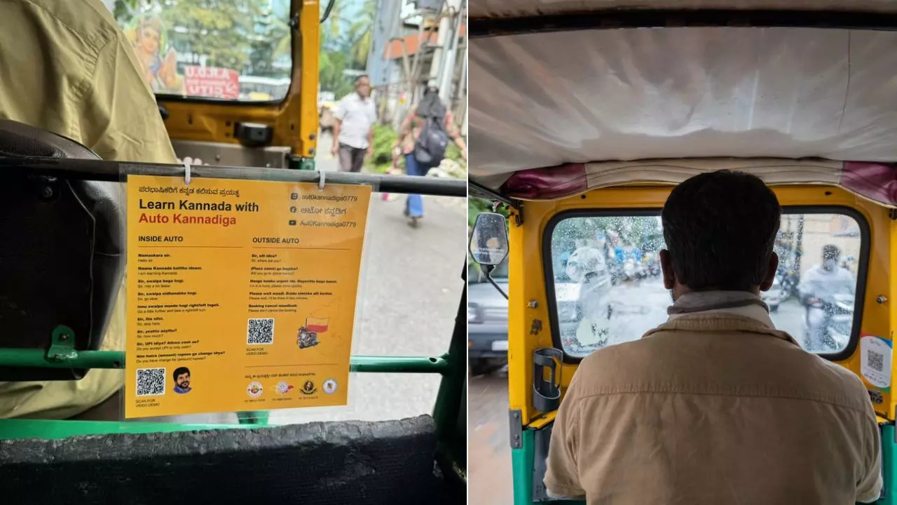 Bengaluru news: Auto driver's method of teaching Kannada to passenger in 2 minutes goes viral