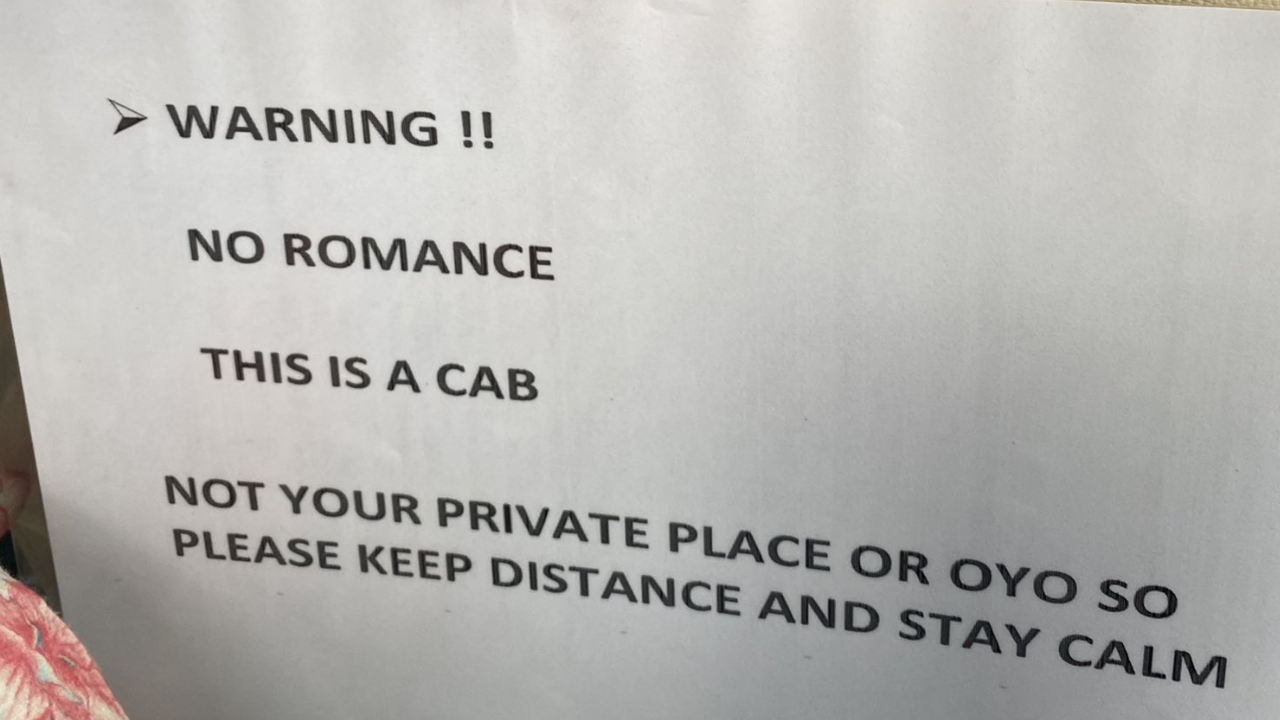 Hyderabad Cab Driver’s Hilarious 'No Romance' Warning to Passengers Goes Viral