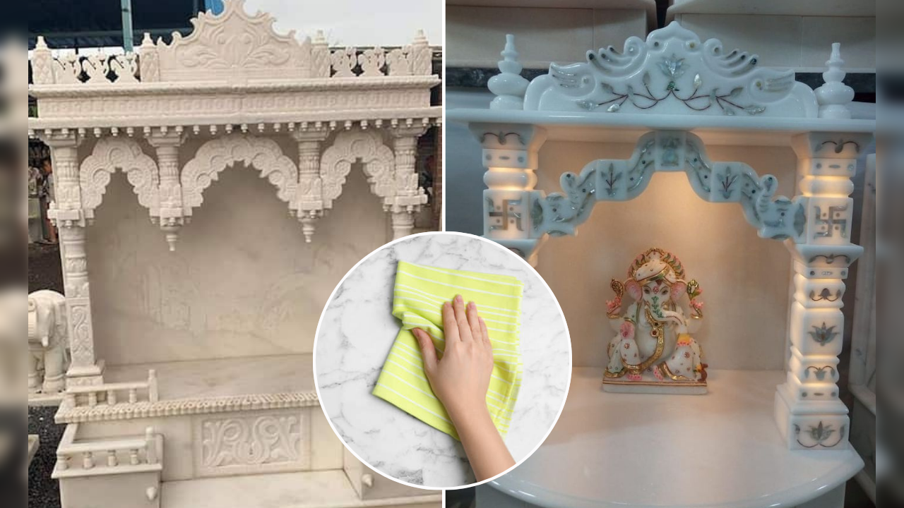 easy way to clean marble temple at home before diwali