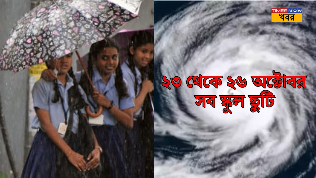 Schools to stay closed in 7 districts of WB from 23 to 26th October due to dana.