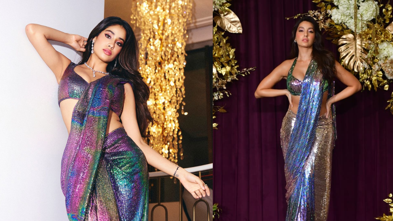 Manish Malhotra's iridescent sequin sarees