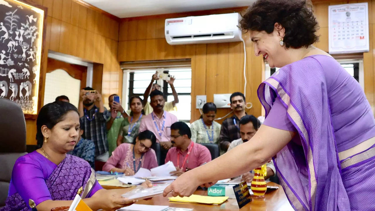 Priyanka Gandhi Files Nomination