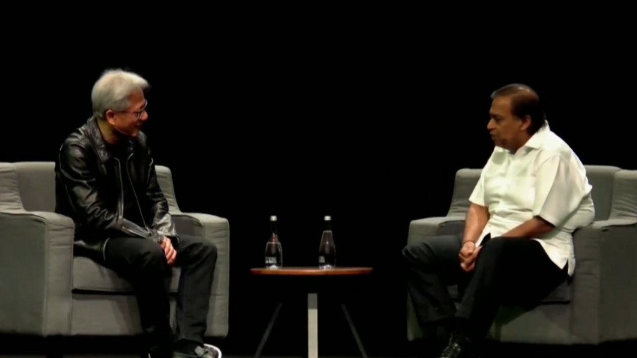 Watch Nvidia's Jensen Huang Fun Banter With India's Richest Man Mukesh Ambani