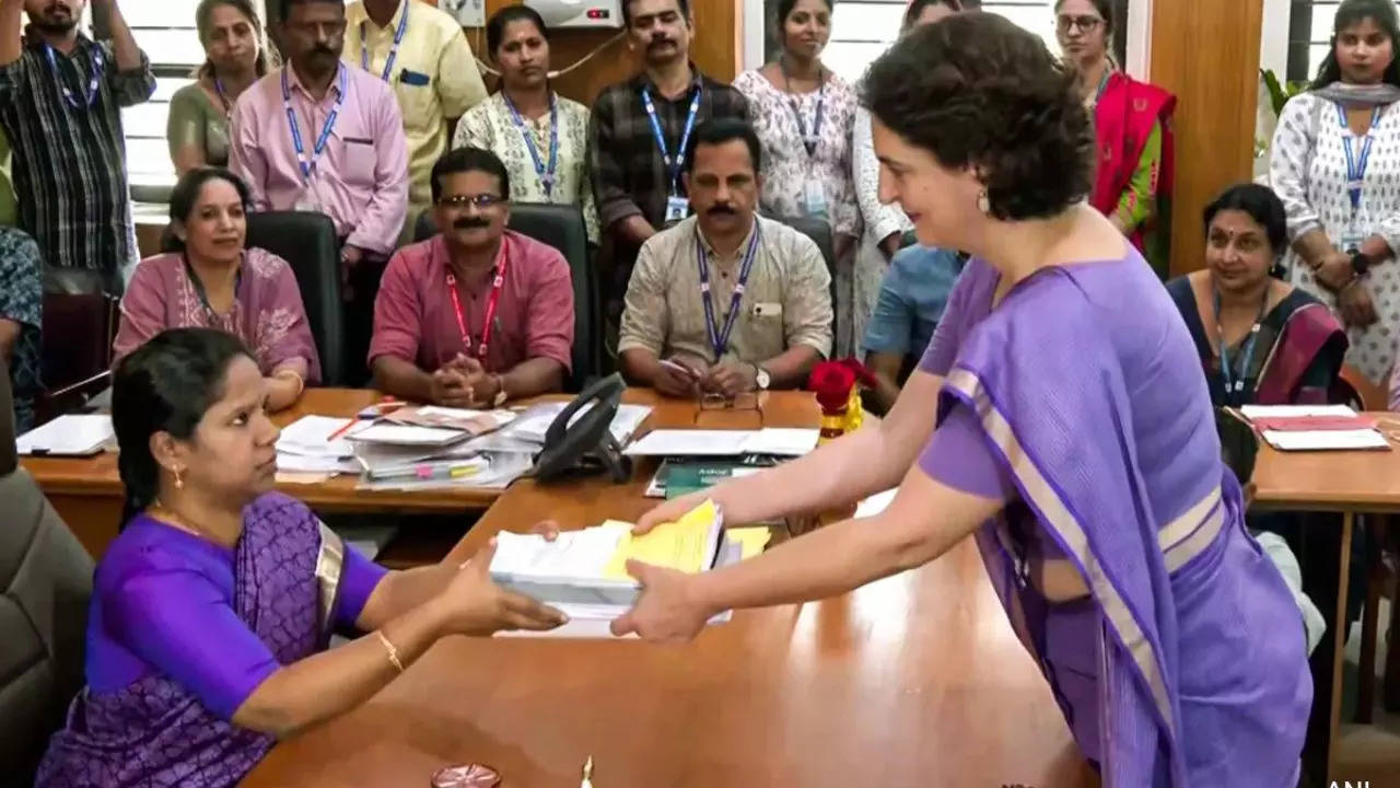 Priyanka Gandhi files nomination papers