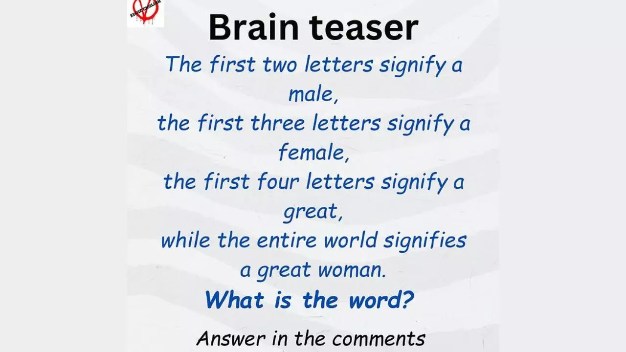 Brain Teaser Of The Day That Challenges Your Mind​