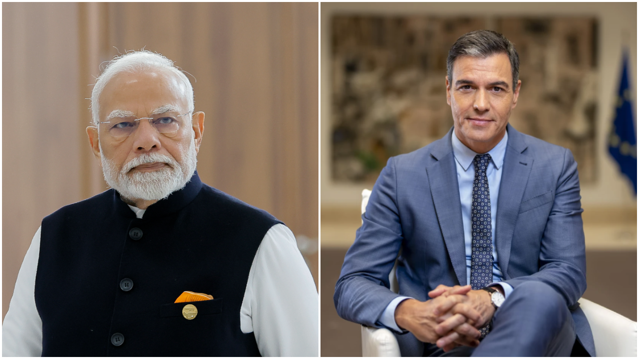 PM Modi and Spanish Prime Minister Pedro Sanchez