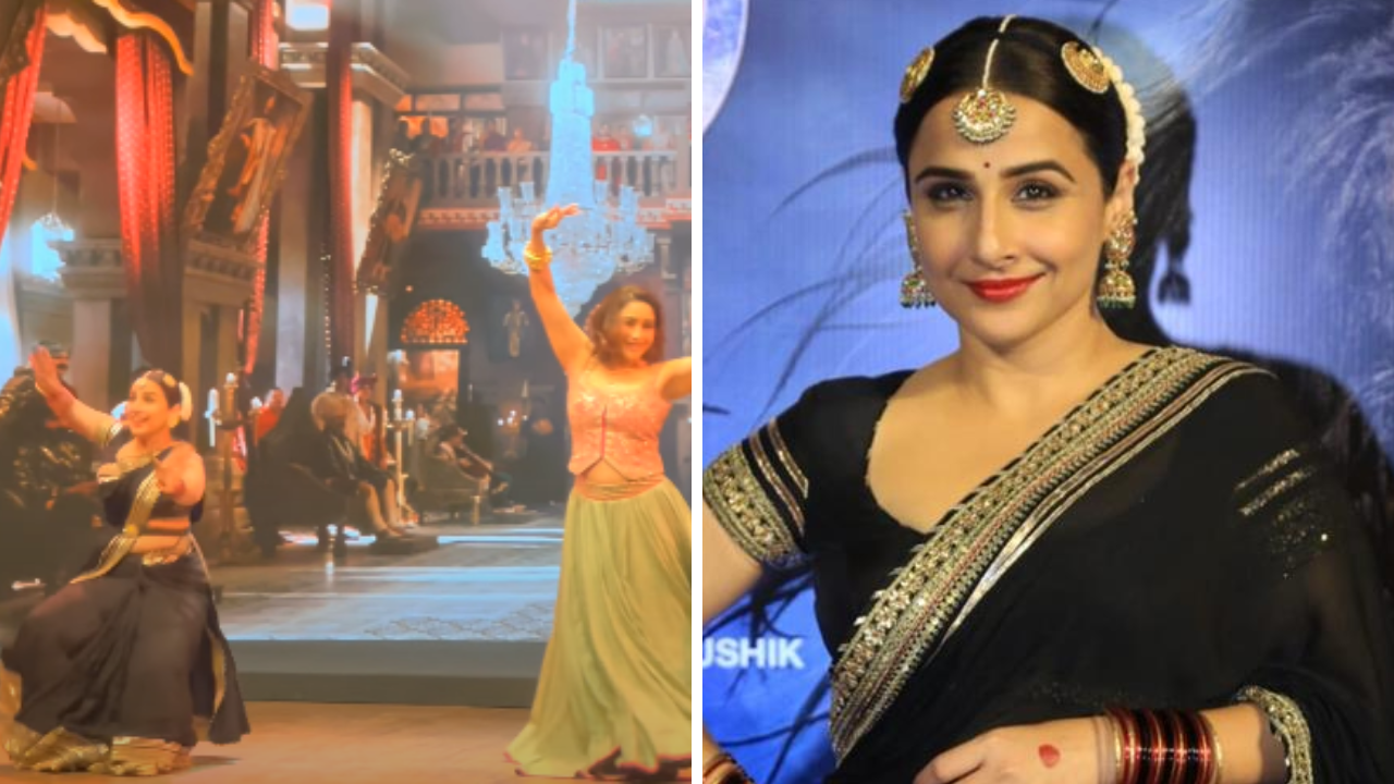 Bhool Bhulaiyaa 3: Vidya Balan Recovers Like A Pro After Fall During Ami Je Tomar 3.0 Performance With Madhuri Dixit