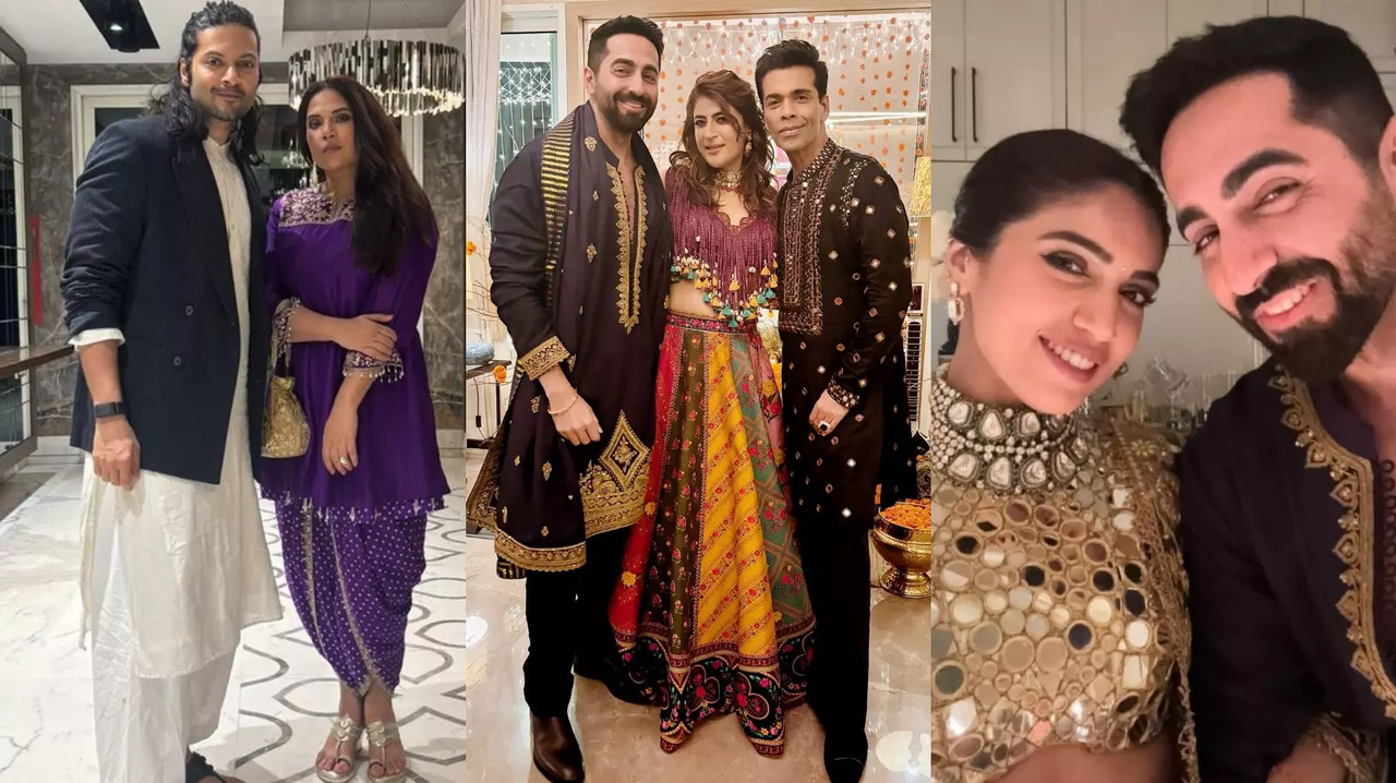 Ayushmann Khurrana Diwali Party: Karan Johar, Bhumi Pednekar, Ali-Richa And Others Add Chaar-Chaand To Celebration