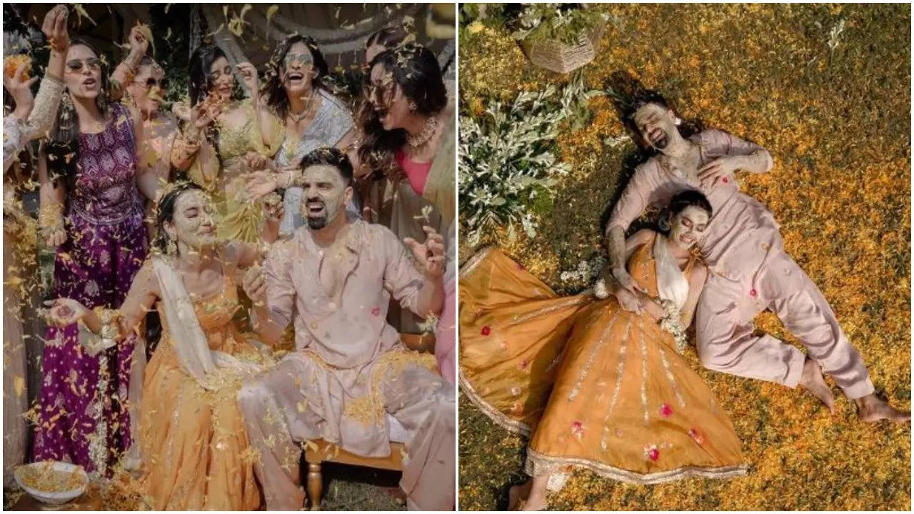 Surbhi Jyoti-Sumit Suri's Haldi Celebration Is A Splash Of Sunshine - See Pics